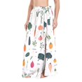 thumbnail image 1 of FORMRS Womens Long Sarong Beach Wrap Semi-Sheer Bikini Skirt Bathing Swimsuit Cover Up, Beige Vegetables Pattern, 1 of 7