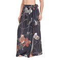 thumbnail image 1 of FORMRS Womens Beach Sarong Semi-Sheer Bikini Wrap Skirt Swimsuit Cover-ups, Black Flowers, 1 of 7
