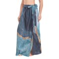 thumbnail image 1 of FORMRS Womens Long Sarong Beach Wrap Semi-Sheer Bikini Skirt Bathing Swimsuit Cover Up, Black Marble, 1 of 7
