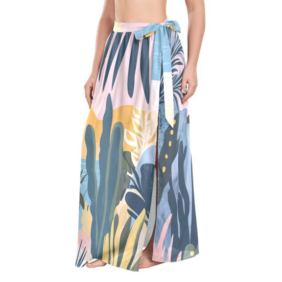 FORMRS Womens Beach Sarong Semi-Sheer Bikini Wrap Skirt Swimsuit Cover-ups, Boho Style Sun