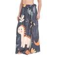 thumbnail image 1 of FORMRS Womens Long Sarong Beach Wrap Semi-Sheer Bikini Skirt Bathing Swimsuit Cover Up, Cartoon Dinosaur, 1 of 7