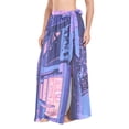 thumbnail image 1 of FORMRS Womens Long Sarong Beach Wrap Semi-Sheer Bikini Skirt Bathing Swimsuit Cover Up, Cat Walking in Street, 1 of 7