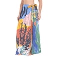 thumbnail image 1 of FORMRS Womens Long Sarong Beach Wrap Semi-Sheer Bikini Skirt Bathing Swimsuit Cover Up, Colorful Landscape, 1 of 7