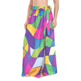 thumbnail image 1 of FORMRS Womens Long Sarong Beach Wrap Semi-Sheer Bikini Skirt Bathing Swimsuit Cover Up, Colorful Plaid, 1 of 7