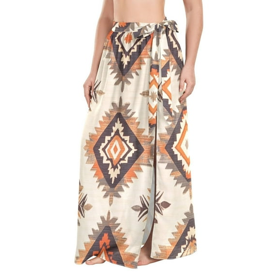 FORMRS Womens Beach Sarong Semi-Sheer Bikini Wrap Skirt Swimsuit Cover-ups, Geometric Designs