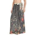 thumbnail image 1 of FORMRS Womens Long Sarong Beach Wrap Semi-Sheer Bikini Skirt Bathing Swimsuit Cover Up, Ghost in Strawberry Fields, 1 of 7