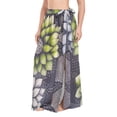 thumbnail image 1 of FORMRS Womens Long Sarong Beach Wrap Semi-Sheer Bikini Skirt Bathing Swimsuit Cover Up, Gray Floral, 1 of 7