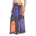 thumbnail image 1 of FORMRS Womens Long Sarong Beach Wrap Semi-Sheer Bikini Skirt Bathing Swimsuit Cover Up, Halloween Colorful Ghosts, 1 of 7