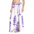 thumbnail image 1 of FORMRS Womens Long Sarong Beach Wrap Semi-Sheer Bikini Skirt Bathing Swimsuit Cover Up, Lavender Pattern, 1 of 7