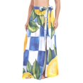 thumbnail image 1 of FORMRS Womens Long Sarong Beach Wrap Semi-Sheer Bikini Skirt Bathing Swimsuit Cover Up, Lemon Checkered, 1 of 7