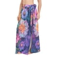thumbnail image 1 of FORMRS Womens Beach Sarong Semi-Sheer Bikini Wrap Skirt Swimsuit Cover-ups, Light Purple Flowers, 1 of 7