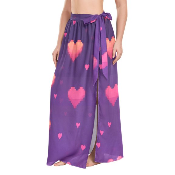 FORMRS Womens Beach Sarong Semi-Sheer Bikini Wrap Skirt Swimsuit Cover-ups, Love in The Clouds