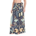 thumbnail image 1 of FORMRS Womens Long Sarong Beach Wrap Semi-Sheer Bikini Skirt Bathing Swimsuit Cover Up, Mystical Owls Pattern, 1 of 7
