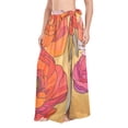 thumbnail image 1 of FORMRS Womens Beach Sarong Semi-Sheer Bikini Wrap Skirt Swimsuit Cover-ups, Orange Abstract Floral, 1 of 7