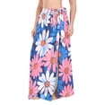 thumbnail image 1 of FORMRS Womens Long Sarong Beach Wrap Semi-Sheer Bikini Skirt Bathing Swimsuit Cover Up, Pink Flowers Pattern, 1 of 7