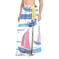 thumbnail image 1 of FORMRS Womens Beach Sarong Semi-Sheer Bikini Wrap Skirt Swimsuit Cover-ups, Pink Hand Drawn Sailboats, 1 of 7