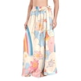 thumbnail image 1 of FORMRS Womens Long Sarong Beach Wrap Semi-Sheer Bikini Skirt Bathing Swimsuit Cover Up, Pink Retro Sun, 1 of 7
