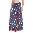thumbnail image 1 of FORMRS Womens Long Sarong Beach Wrap Semi-Sheer Bikini Skirt Bathing Swimsuit Cover Up, Red White Stars, 1 of 7