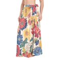 thumbnail image 1 of FORMRS Womens Long Sarong Beach Wrap Semi-Sheer Bikini Skirt Bathing Swimsuit Cover Up, Vibrant Flowers Pattern, 1 of 7