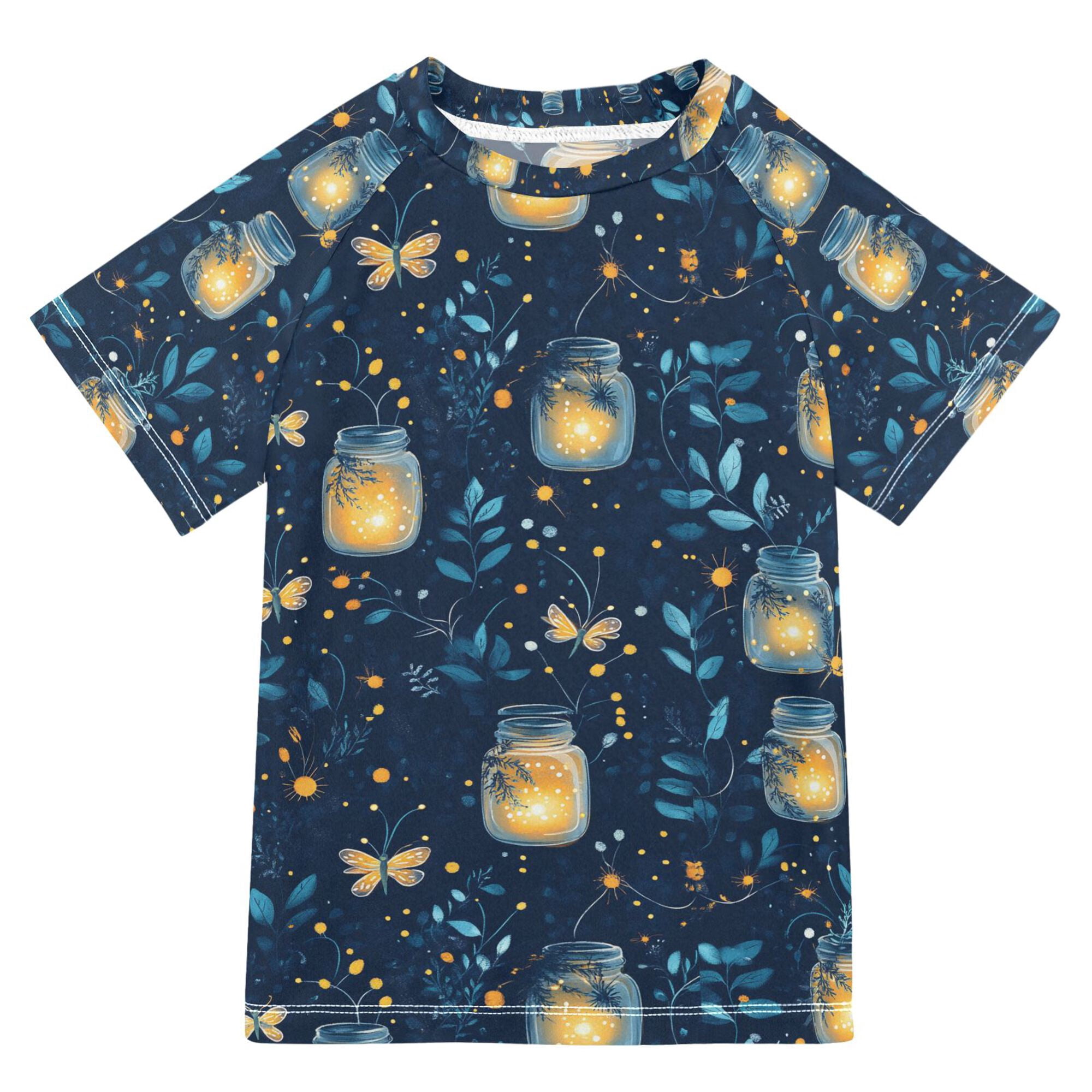 FORMRS Boys Rash Guard Short Sleeves Swim Shirt Quick Dry UPF 50+ Sun ...