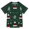 thumbnail image 1 of FORMRS Boys Rash Guard Short Sleeves Swim Shirt Quick Dry UPF 50+ Sun Protection, Sizes 3-12T, Christmas Santa Hats, 1 of 6
