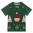 thumbnail image 1 of FORMRS Boys Rash Guard Short Sleeves Swim Shirt Quick Dry UPF 50+ Sun Protection, Sizes 3-12T, Christmas Santa Hats, 1 of 6