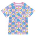 thumbnail image 1 of FORMRS Boys Rash Guard Short Sleeves Swim Shirt Quick Dry UPF 50+ Sun Protection, Sizes 3-12T, Playful Daisy, 1 of 6