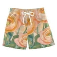 thumbnail image 1 of FORMRS Boys Swim Trunks Quick Dry Mesh Liner Boardshorts Sizes XS-XL, Abstract Floral Art, 1 of 7