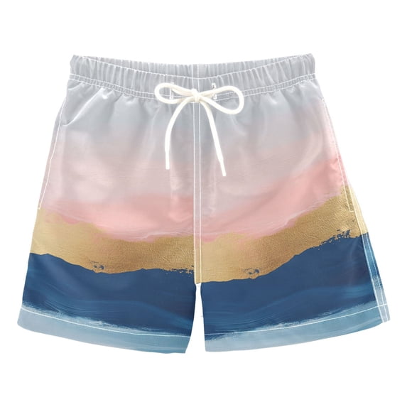 FORMRS Boys Swim Trunks Quick Dry Mesh Liner Boardshorts Sizes XS-XL, Abstract Painting