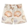 thumbnail image 1 of FORMRS Boys Swim Trunks Quick Dry Mesh Liner Boardshorts Sizes XS-XL, Beige Seashell, 1 of 7