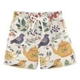 thumbnail image 1 of FORMRS Boys Swim Trunks Quick Dry Mesh Liner Boardshorts Sizes XS-XL, Birds and Teapots, 1 of 7