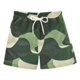 thumbnail image 1 of FORMRS Boys Swim Trunks Quick Dry Mesh Liner Boardshorts Sizes XS-XL, Black Abstract, 1 of 7