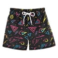thumbnail image 1 of FORMRS Boys Swim Trunks Quick Dry Mesh Liner Boardshorts Sizes XS-XL, Black Neon Lightning, 1 of 7