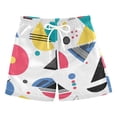 thumbnail image 1 of FORMRS Boys Swim Trunks Quick Dry Mesh Liner Boardshorts Sizes XS-XL, Black Retro Pattern, 1 of 7
