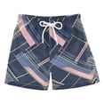 thumbnail image 1 of FORMRS Boys Swim Trunks Quick Dry Mesh Liner Boardshorts Sizes XS-XL, Black Stripes, 1 of 7