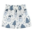thumbnail image 1 of FORMRS Boys Swim Trunks Quick Dry Mesh Liner Boardshorts Sizes XS-XL, Blue Cute Snowmen, 1 of 7