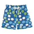thumbnail image 1 of FORMRS Boys Swim Trunks Quick Dry Mesh Liner Boardshorts Sizes XS-XL, Blue Dots, 1 of 7