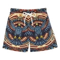 thumbnail image 1 of FORMRS Boys Swim Trunks Quick Dry Mesh Liner Boardshorts Sizes XS-XL, Blue Geometric Eagle, 1 of 7
