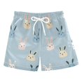 thumbnail image 1 of FORMRS Boys Swim Trunks Quick Dry Mesh Liner Boardshorts Sizes XS-XL, Blue Rabbits, 1 of 7