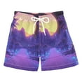 thumbnail image 1 of FORMRS Boys Swim Trunks Quick Dry Mesh Liner Boardshorts Sizes XS-XL, Blue Road, 1 of 7