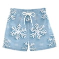 thumbnail image 1 of FORMRS Boys Swim Trunks Quick Dry Mesh Liner Boardshorts Sizes XS-XL, Blue Snowflake, 1 of 7