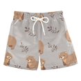 thumbnail image 1 of FORMRS Boys Swim Trunks Quick Dry Mesh Liner Boardshorts Sizes XS-XL, Cartoon Bear, 1 of 7