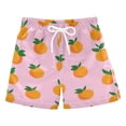 thumbnail image 1 of FORMRS Boys Swim Trunks Quick Dry Mesh Liner Boardshorts Sizes XS-XL, Cartoon Oranges, 1 of 7