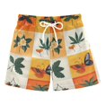 thumbnail image 1 of FORMRS Boys Swim Trunks Quick Dry Mesh Liner Boardshorts Sizes XS-XL, Cartoon Plants, 1 of 7