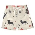 thumbnail image 1 of FORMRS Boys Swim Trunks Quick Dry Mesh Liner Boardshorts Sizes XS-XL, Christmas Forest, 1 of 7