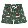 thumbnail image 1 of FORMRS Boys Swim Trunks Quick Dry Mesh Liner Boardshorts Sizes XS-XL, Christmas Hats, 1 of 7