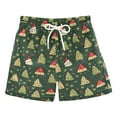 thumbnail image 1 of FORMRS Boys Swim Trunks Quick Dry Mesh Liner Boardshorts Sizes XS-XL, Christmas Tree, 1 of 7