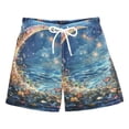 thumbnail image 1 of FORMRS Boys Swim Trunks Quick Dry Mesh Liner Boardshorts Sizes XS-XL, Crystal Moon, 1 of 7