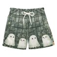 thumbnail image 1 of FORMRS Boys Swim Trunks Quick Dry Mesh Liner Boardshorts Sizes XS-XL, Cute Ghosts Playing, 1 of 7