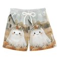 thumbnail image 1 of FORMRS Boys Swim Trunks Quick Dry Mesh Liner Boardshorts Sizes XS-XL, Cute Halloween Pumpkins, 1 of 7